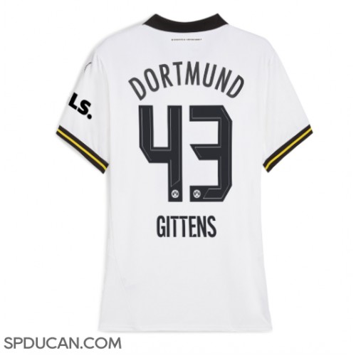 Zenski Nogometni Dres Borussia Dortmund Jamie Bynoe-Gittens #43 Rezervni 2024-25 Kratak Rukav